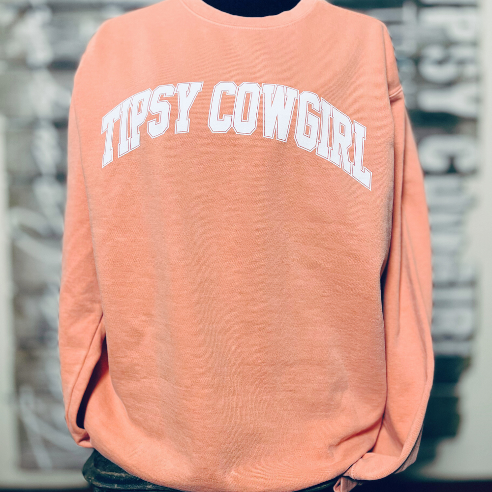 Tipsy Cowgirl Varsity Crewneck
