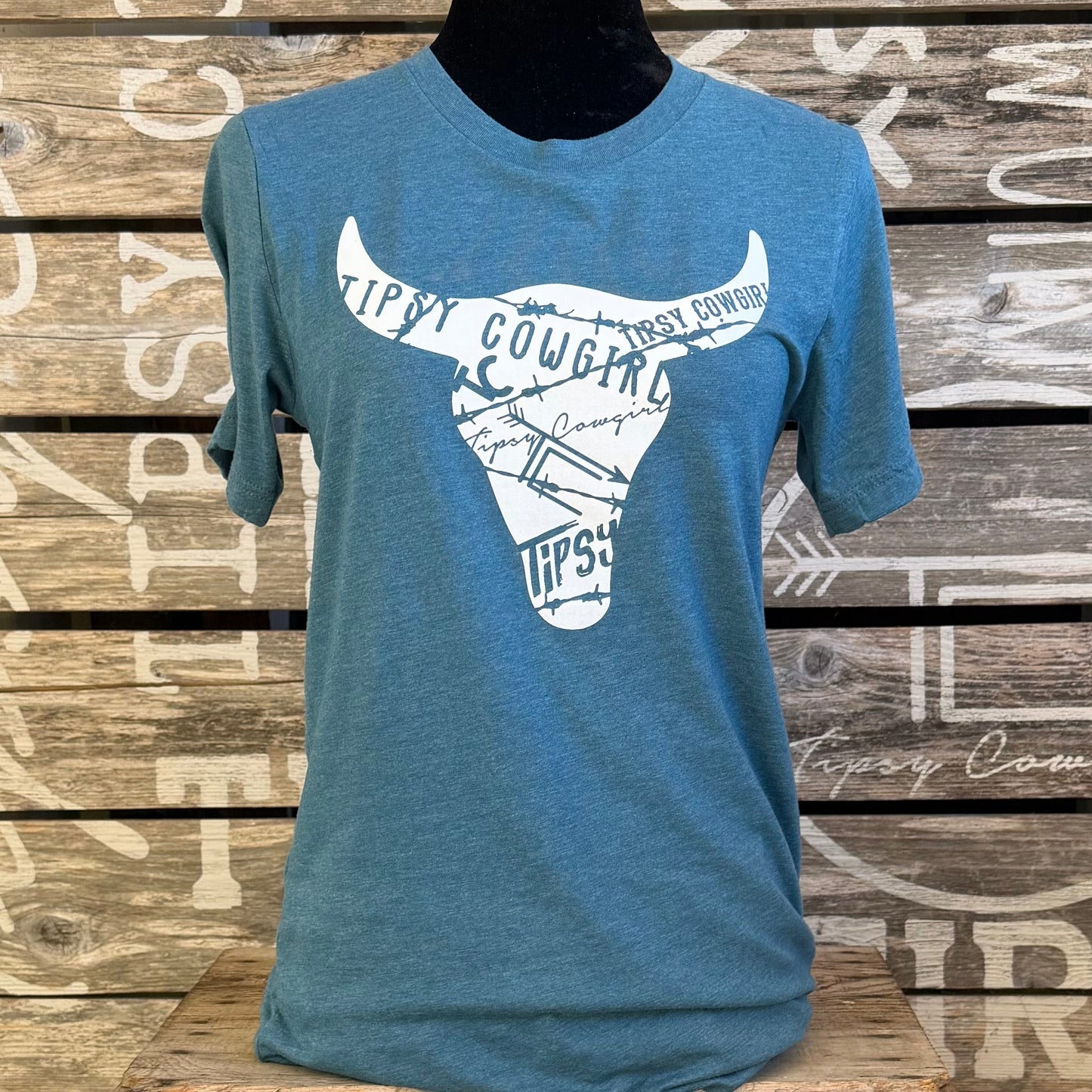 Tipsy Cowgirl Skull Tee
