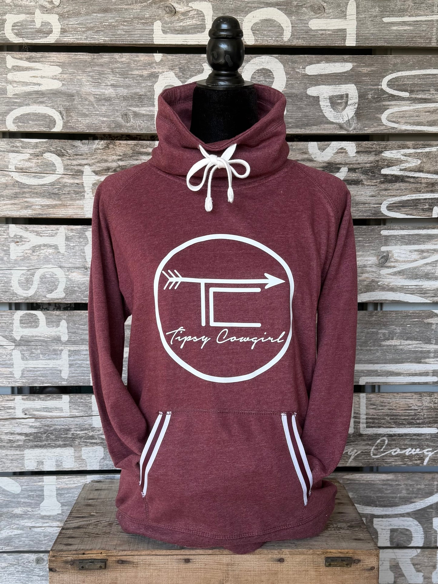 Tipsy Cowgirl Signature Cowl Neck Hoodie