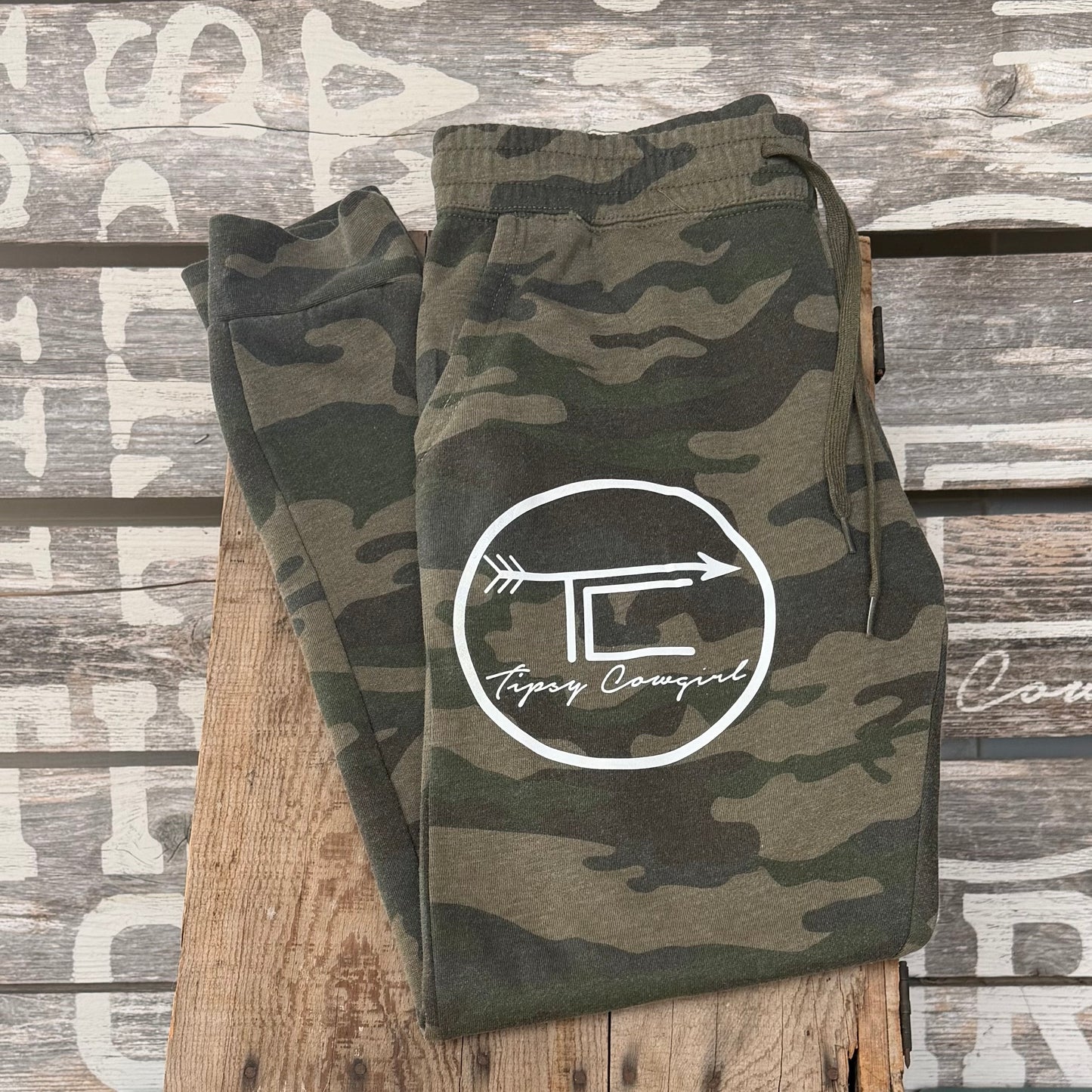 Tipsy Cowgirl Camo Joggers