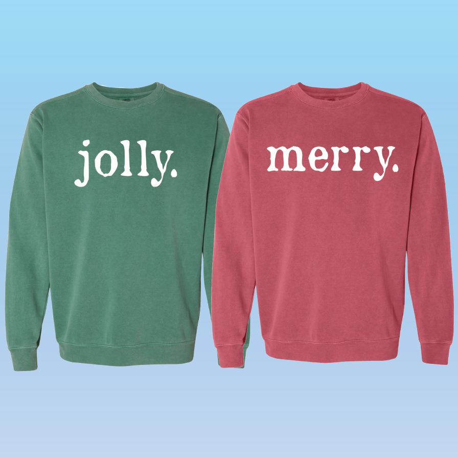 MERRY & JOLLY CREWNECKS