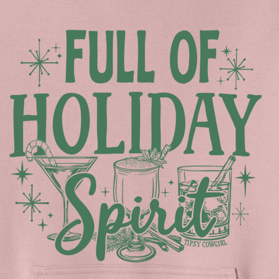 FULL OF HOLIDAY SPIRIT POCKETED CREWNECK