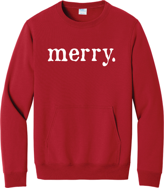 MERRY POCKETED CREWNECK